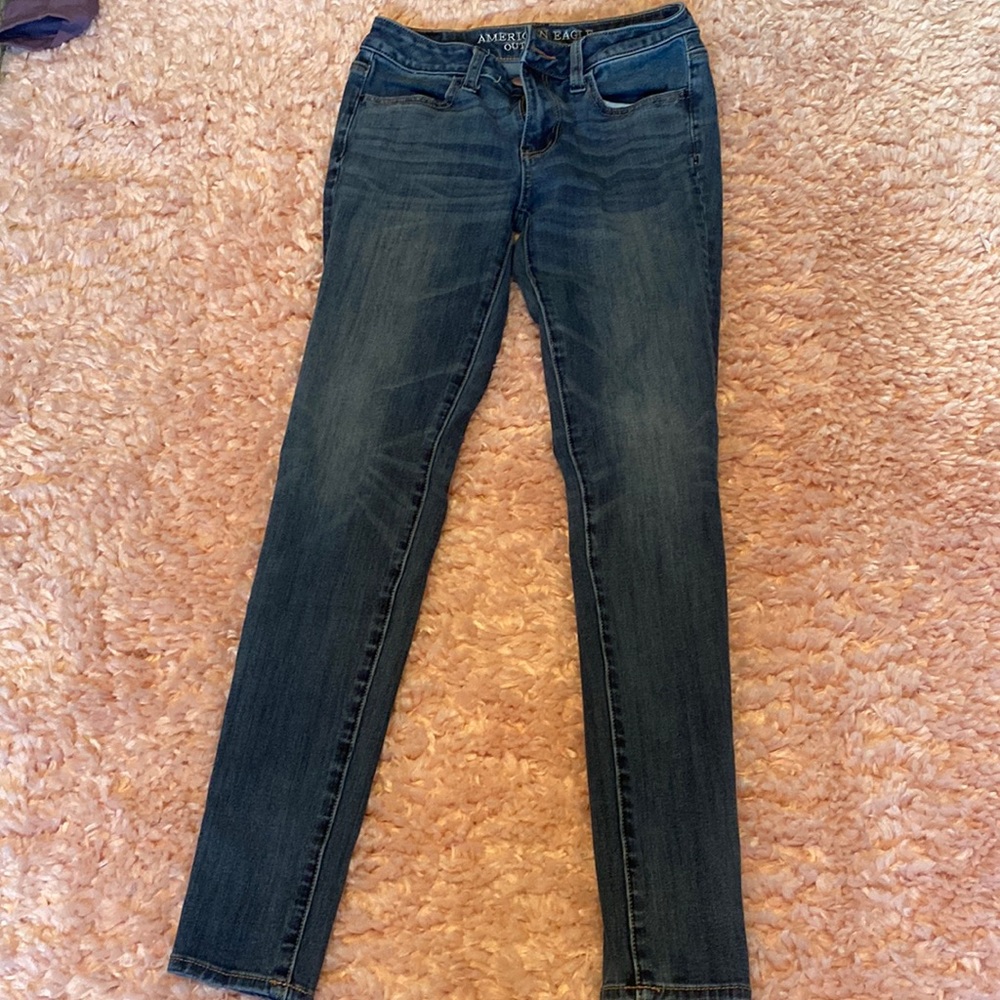 American eagle 360° super stretch jeans.